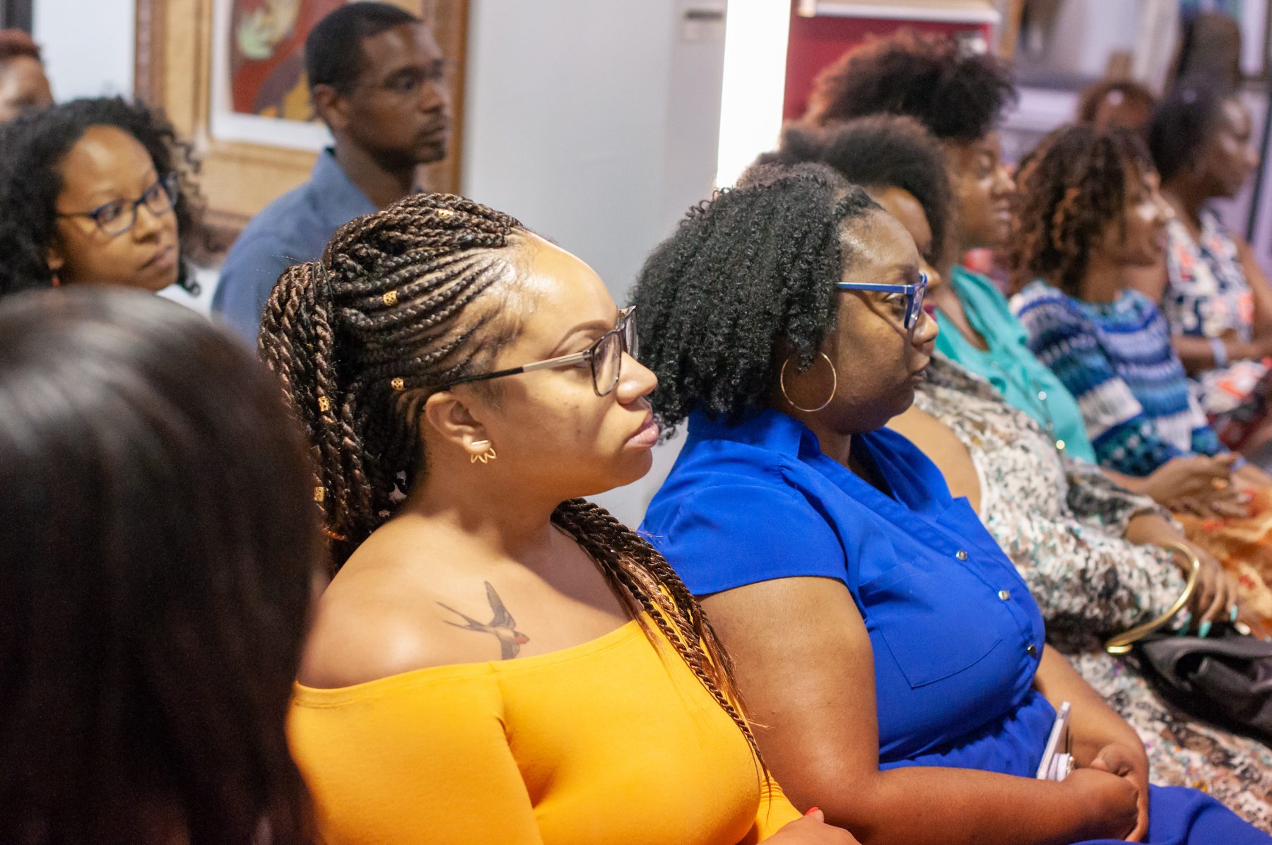 The front row, present to every word