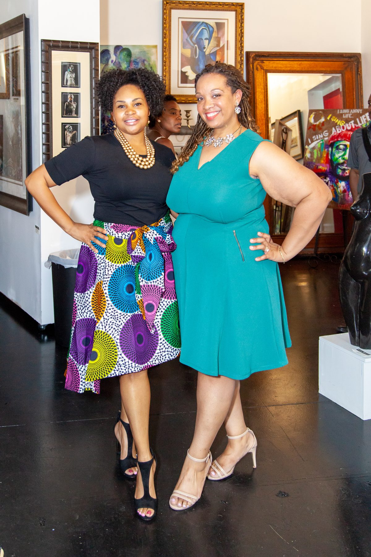 Standing together in the gallery, dressed for a day that mattered